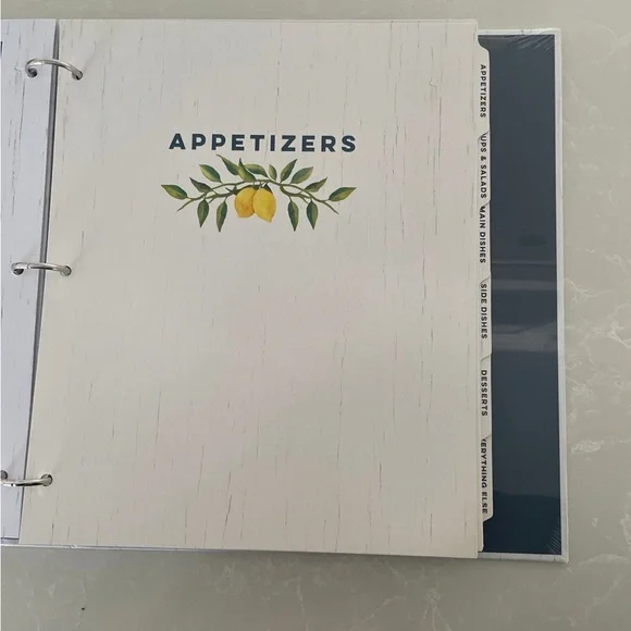 Deluxe Recipe Binder with Lemons Design - Picture 6 of 8